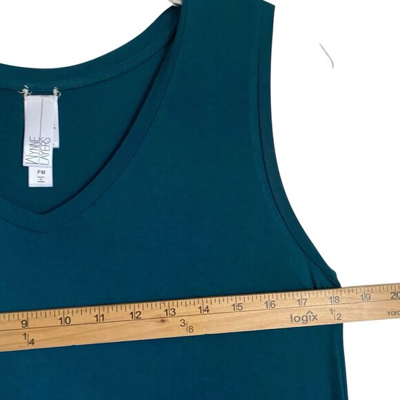 Wynne Layers Maxi A-line Dress PM Colorblock Tiered Sleeveless Stretch Casual - Picture 3 of 7